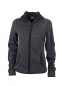 Damen Kapuzenjacke aus Strickfleece in Melangeoptik