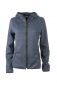 Damen Kapuzenjacke aus Strickfleece in Melangeoptik