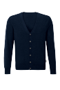 Herrren Cardigan Merino Wool - Tinte