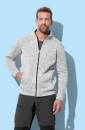 Herren Strickfleece Jacke mit Stehkragen